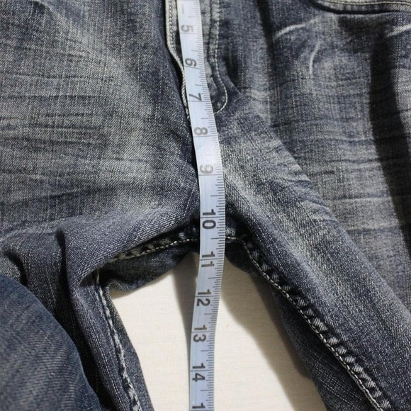 Mens Y2K Flypaper Grunge Relaxed Straight Acid Wash Mid-rise Jeans - Picture 8 of 8